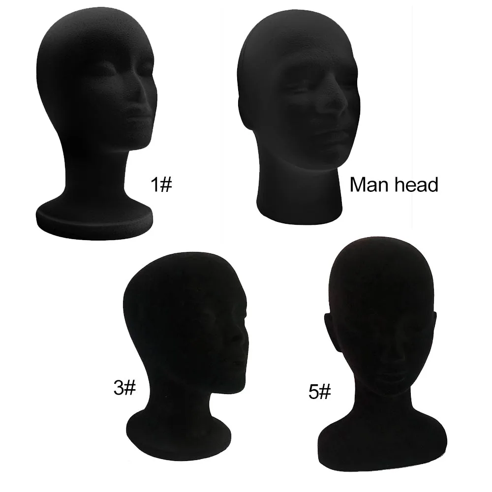 Wholesale Colorful Velvet Covered Foam Head Display Mannequin Head for Wig