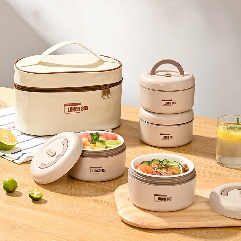 High Quality Multi Layer Ceramic Inner Liner Portable Meal Prep Food Storage Containers Lunch Box Insulation Bento Lunch Box