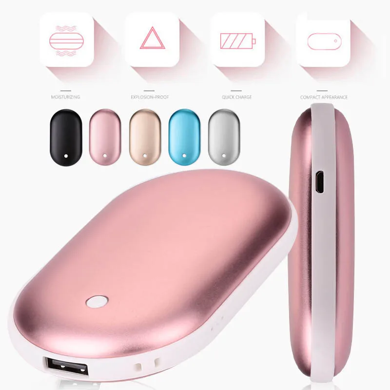 5000 мА/ч, грелка для рук Power Bank Аккумуляторная мини Powerbank Красочный милый портативное зарядное устройство Power Bank