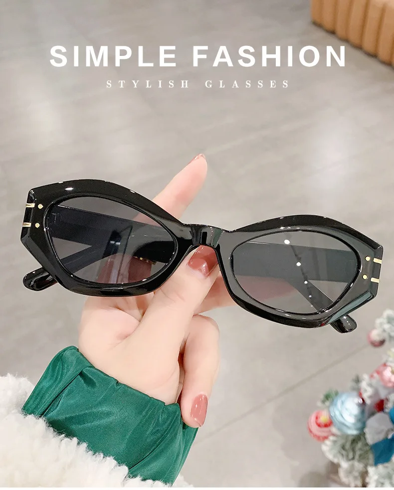 Unoc Small Frame Custom Sunglasses Irregular Hip Hop Sun Glasses Shades