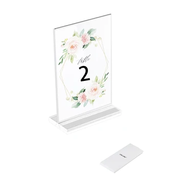 15 Pack 4x6 Inch Acrylic Sign Holder T Shape Clear