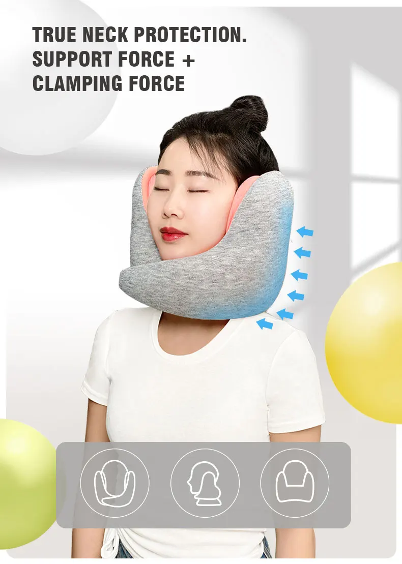 Office Nap Silent Noise Reduction Pillow,Ushaped Headrest Noise
