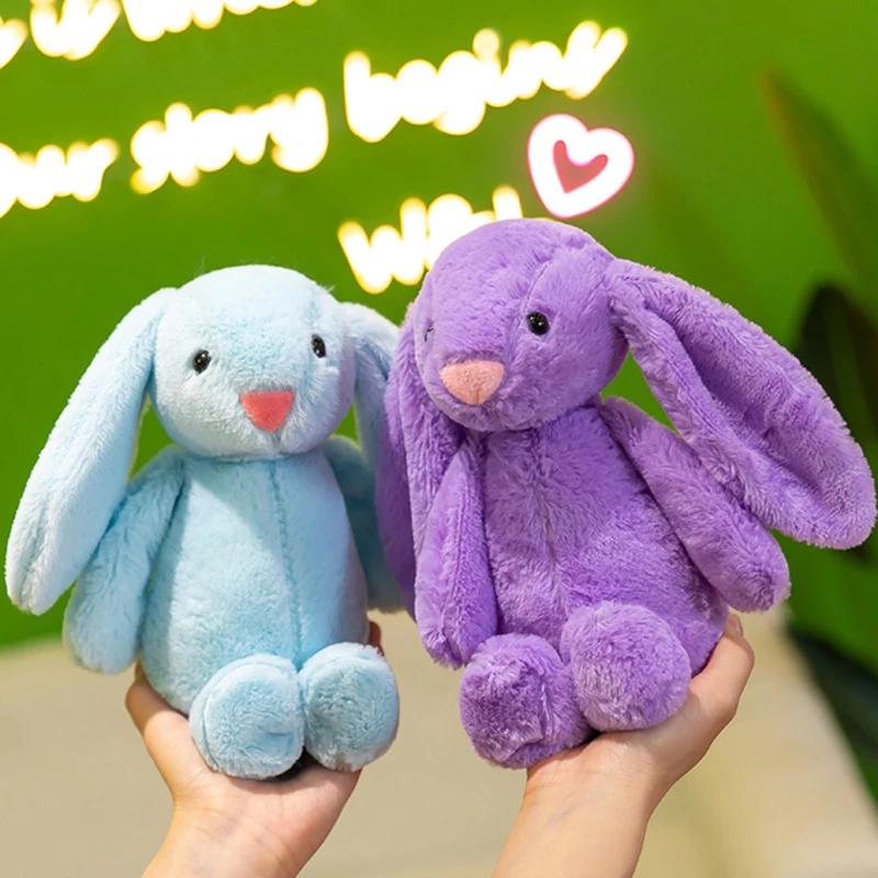 2021 China Wholesale Rainbow Purple/Pink/White store Bunny Easter Velveteen Rabbit Plu