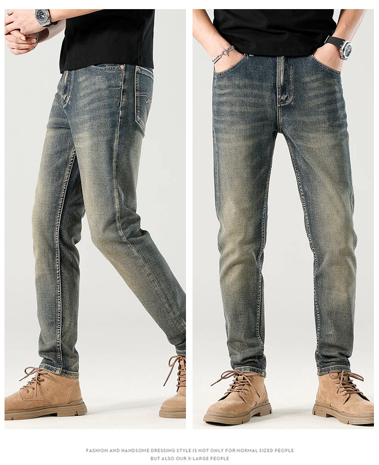 Factory Direct Fashion Jeans Slim Fit Men's Designer Stretch Denim