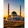 Mosquée - Blanc avec vert