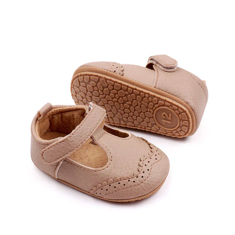 New British Style Pure Color Hollow PU Leather Baby Summer Simple Leisure Toddler Sandals supplier