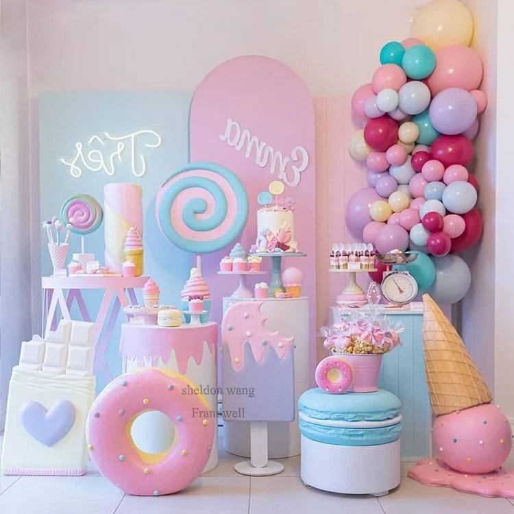 Confezione da 140 ciondoli assortiti, caramelle dolci, frutti dolci, ciambelle, ornamenti, cabochon in resina con retro piatto per artigianato, ornamenti, scrapbooking, stile casuale