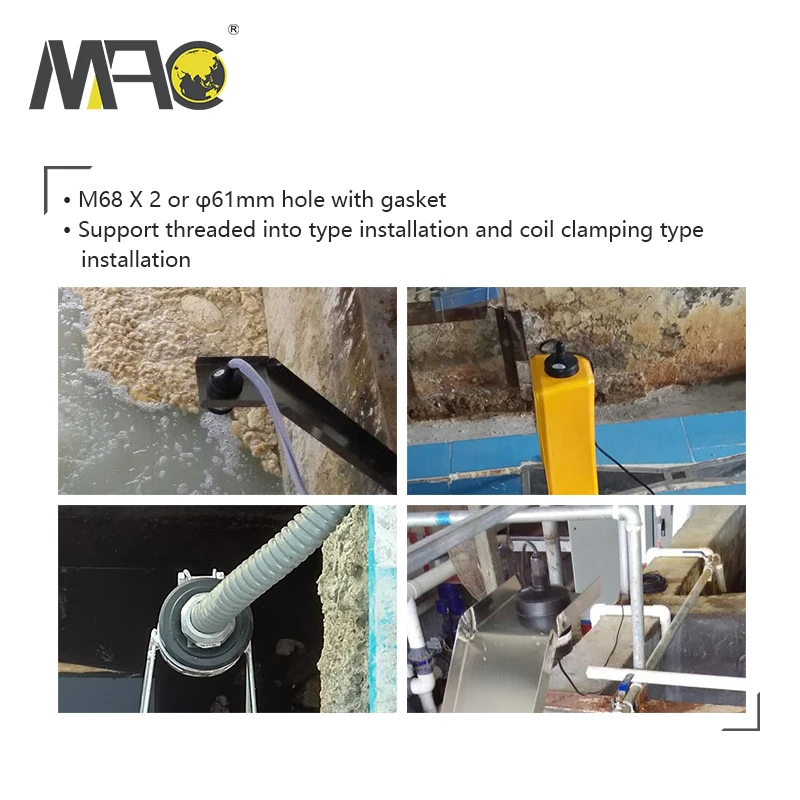 IP67 Water Level Indicator Ultrasonic Level Sensor for Sewage Water Level Measurement