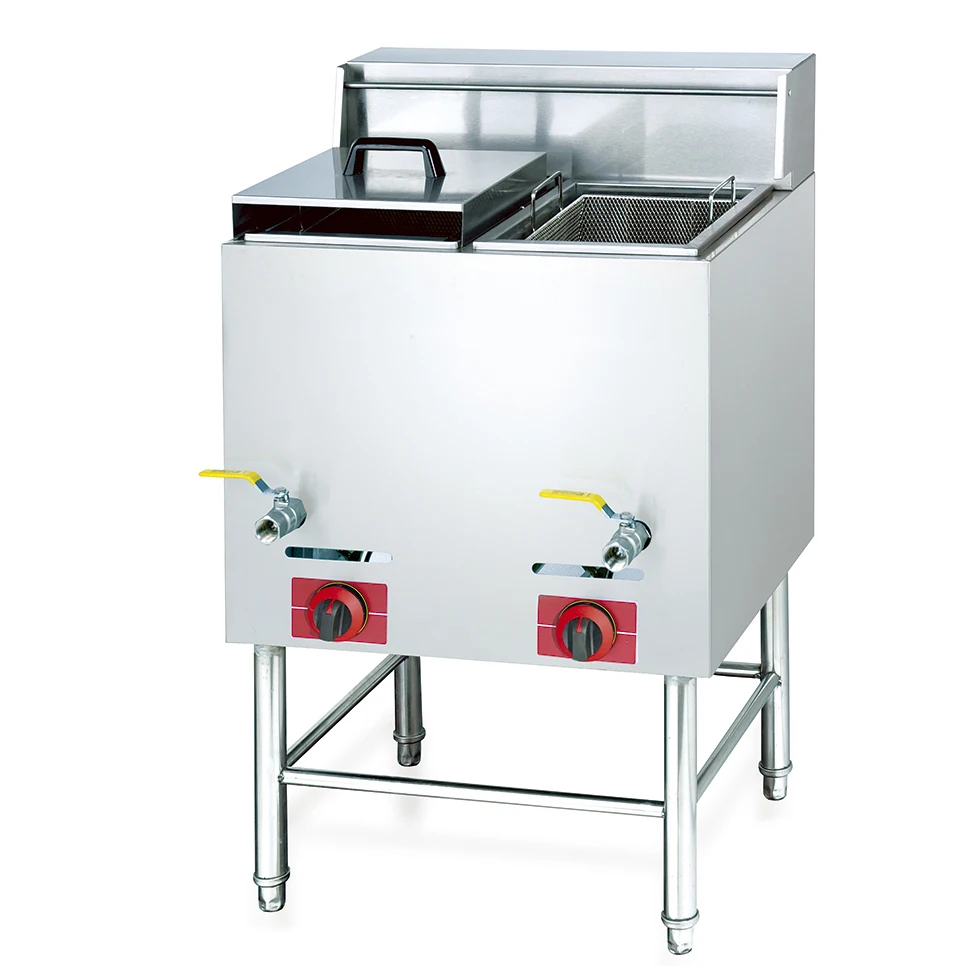 High Quality Commercial Gas Fryer Two Tank Two Basket Gas Chicken Deep