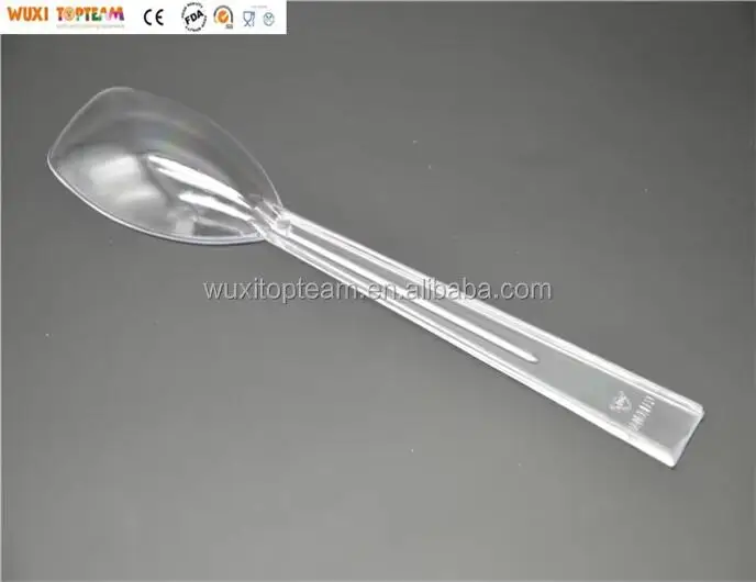 Heavy Duty Transparent  Plastic Serving Spoons Colored Plastic Spoons Reusable Buffet Spoons for Party