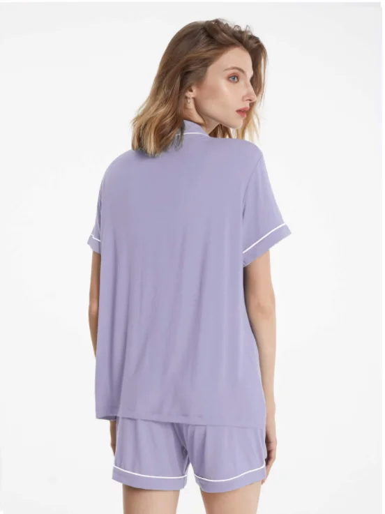 2023 Popular Sleepwear Pijama Set Adult Pajamas Short Summer Cotton ...