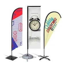 Wholesale Custom Logo Flying Beach Flag Banner Outdoor Event Promotional Advertising Feather Flags Business Usage