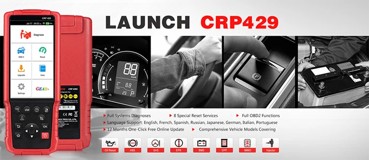 Launch X431 CRP429 OBD2 Scanner - Universal Auto Diagnostic Tool
