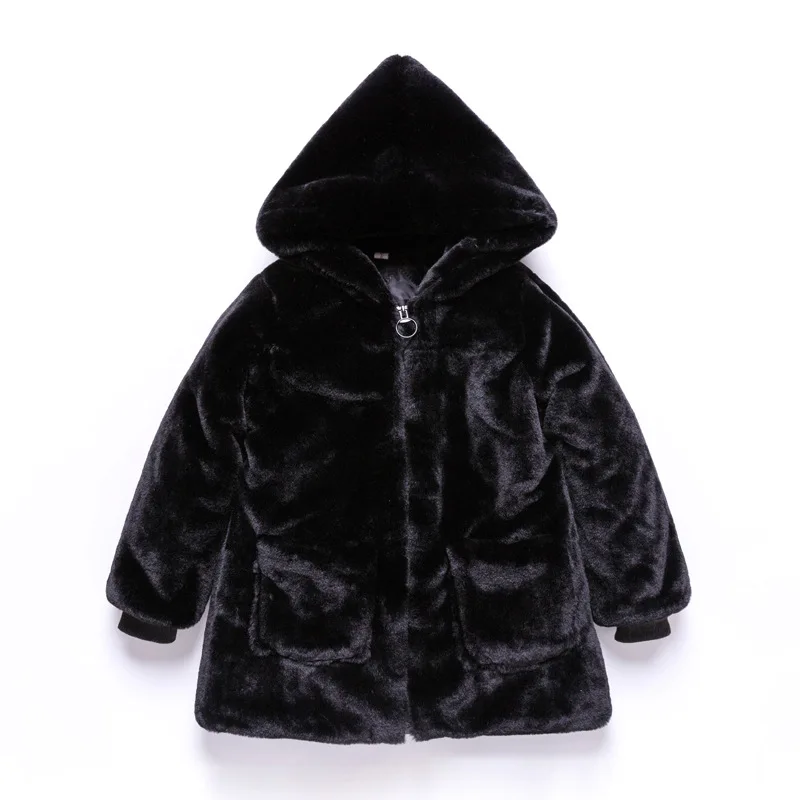 Cute Children Winter Faux Fur Coat Boys Girls Unisex Kids Jacket Warm