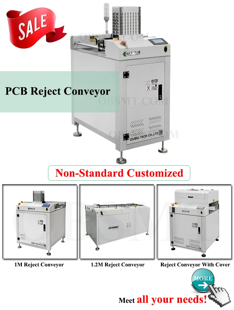 Single Rail Reject Conveyor Smt Pcb Ng Ok Conveyor With Top Quality