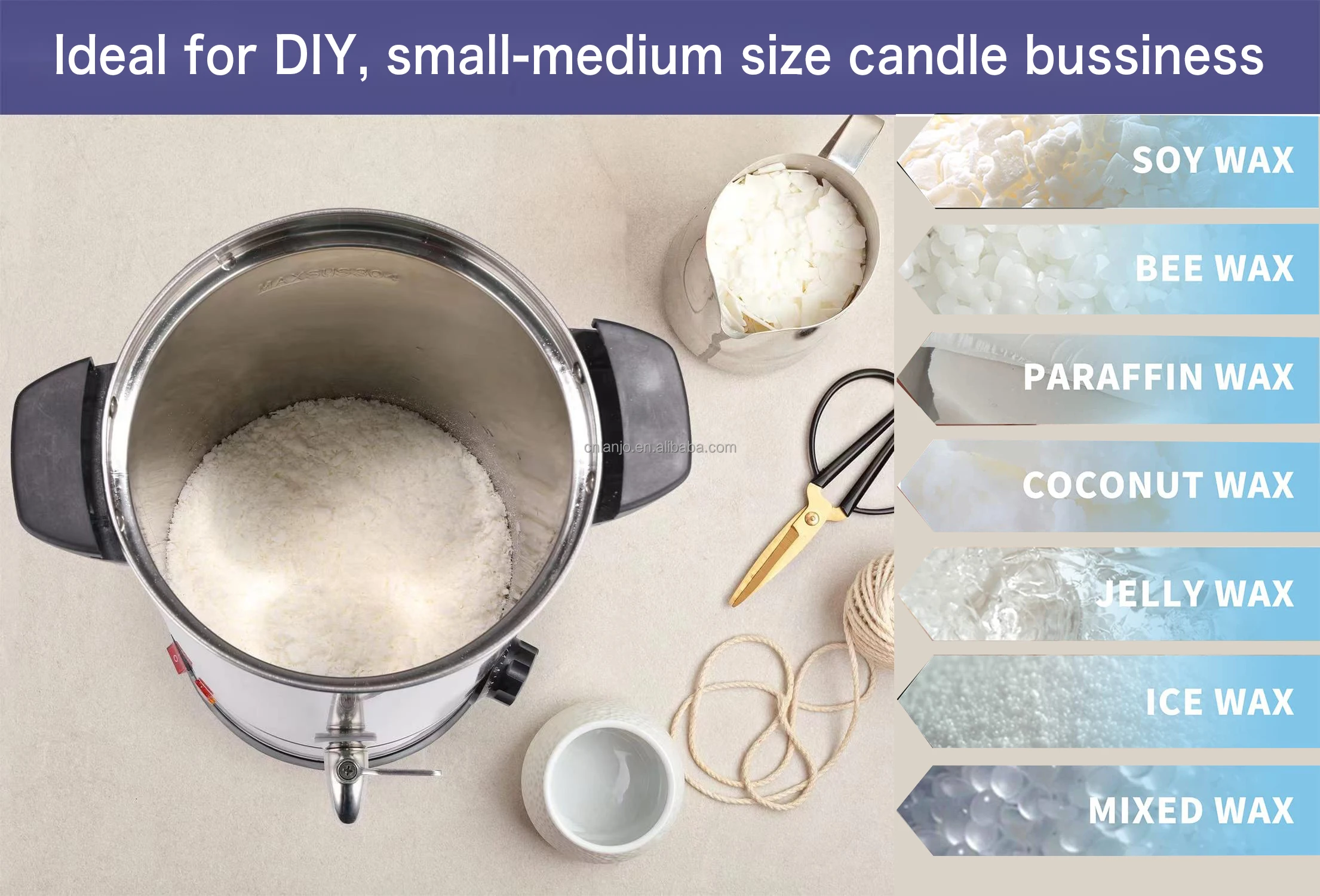 Wholesale 8l Nonstick Stainless Steel Candle Melting Set Pot Electric