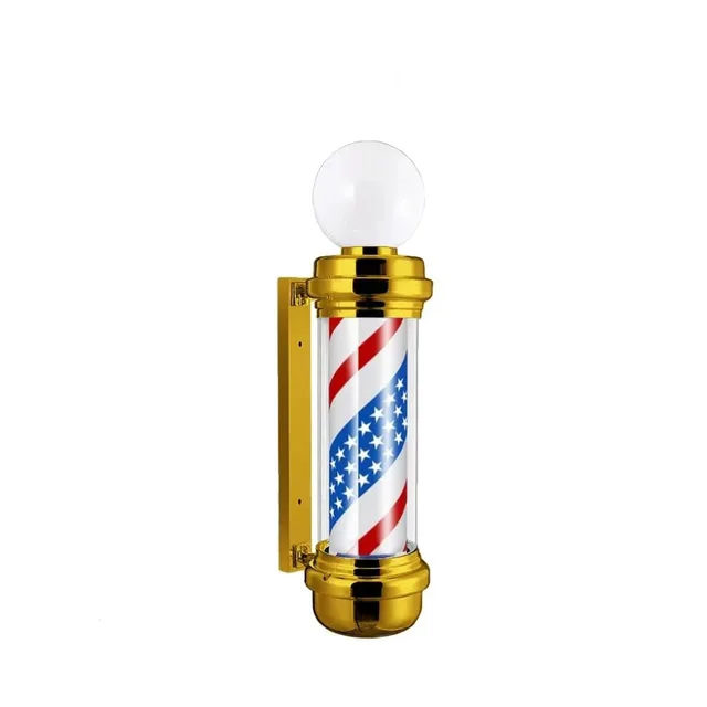 LED waterproof salon rotary lamp gold pole steering led lamp barbershop barbershop