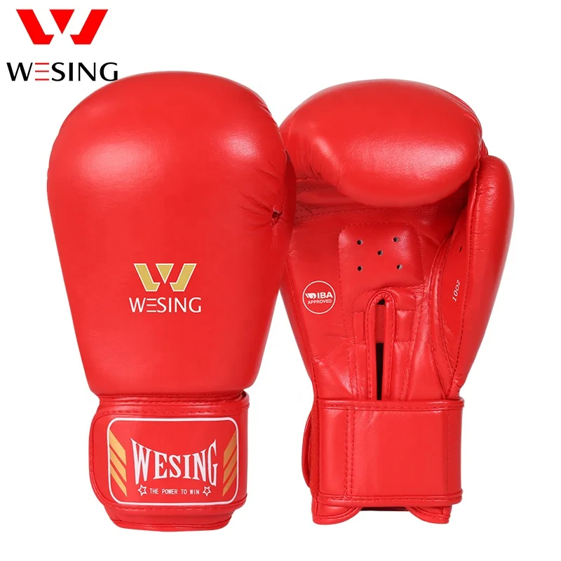 WESING Professional High Quality IBA Approved Custom Boxing Gloves Microfiber Leather Boxing Gloves