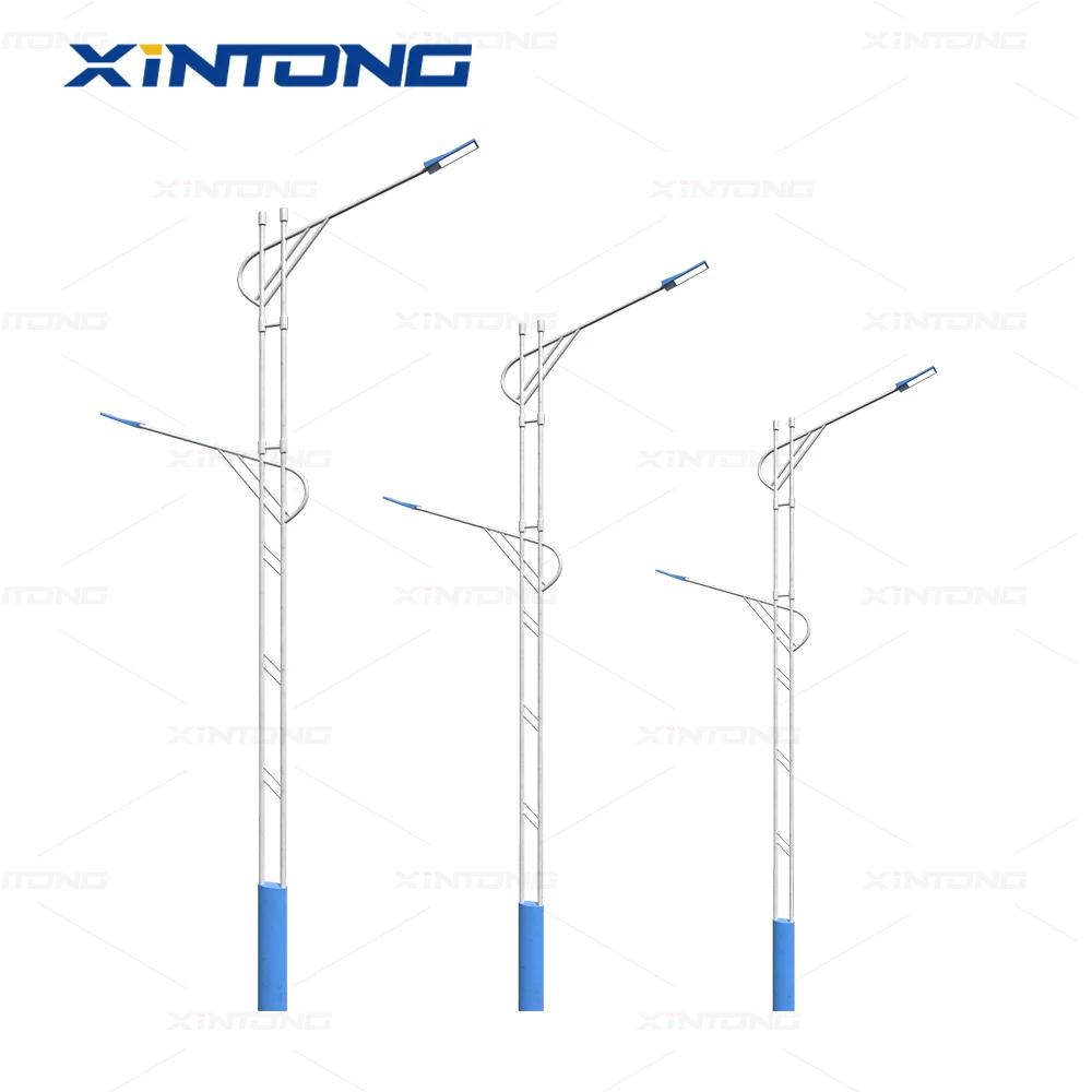Оцинкованный светодиодный уличный фонарный столб XINTONG оцинкованный стальной