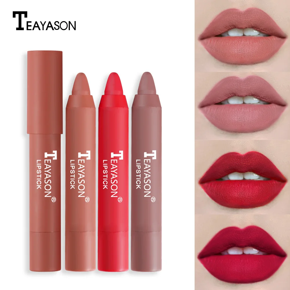 New Matte Makeup Lipstick Private Label Waterproof Nude Matte Lipstick Pen 12 Colors for Girls Lasting Moisturizing Lipstick