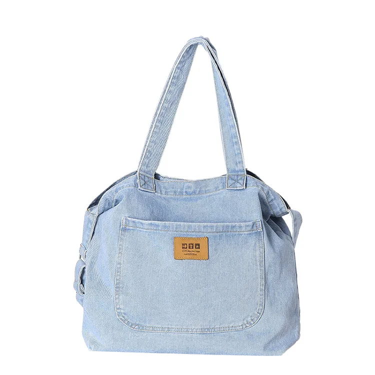 blue jean crossbody purse