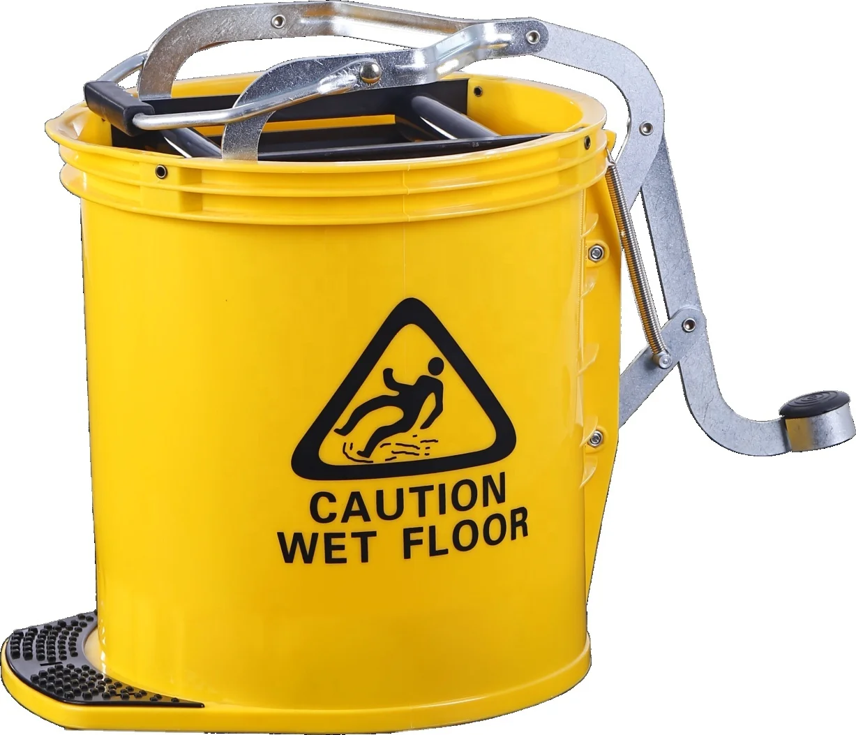 Heavy Duty Plastic Roller Wringer Bucket, Clean Mop Bucket, Foot Pedal