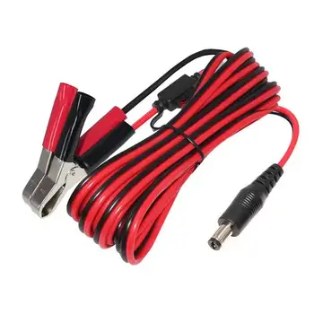 Electrical Car Battery Charger 16Awg Extension Cable Dual Alligator Clips To DC 5521 Plug 5.5*2.1 DC Power Plug