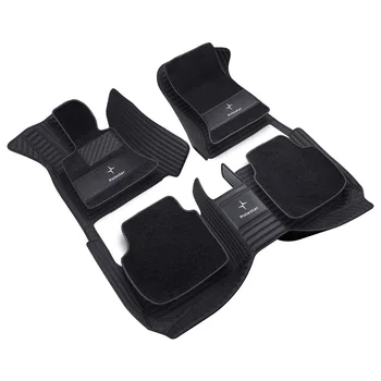Genuine Leather Double Layer Car Floor Mats Full Coverage Compatible with Polestar 4 3 2-Premium Quality
