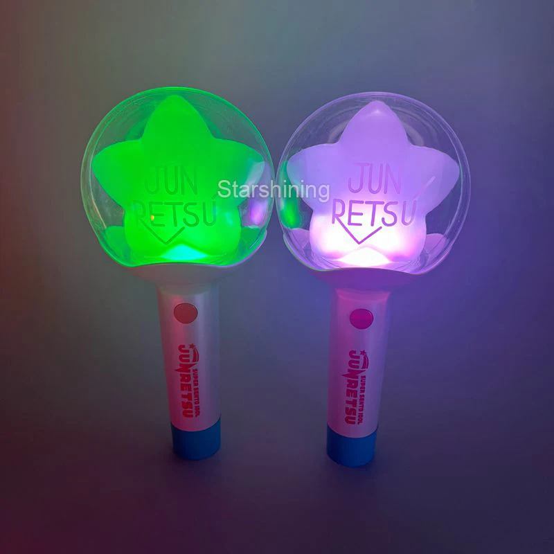 Factory ODM OEM Custom LOGO Colorful LED Light Stick Fans Glow Wand Baton Lightstick Pen Light for Concert Events
