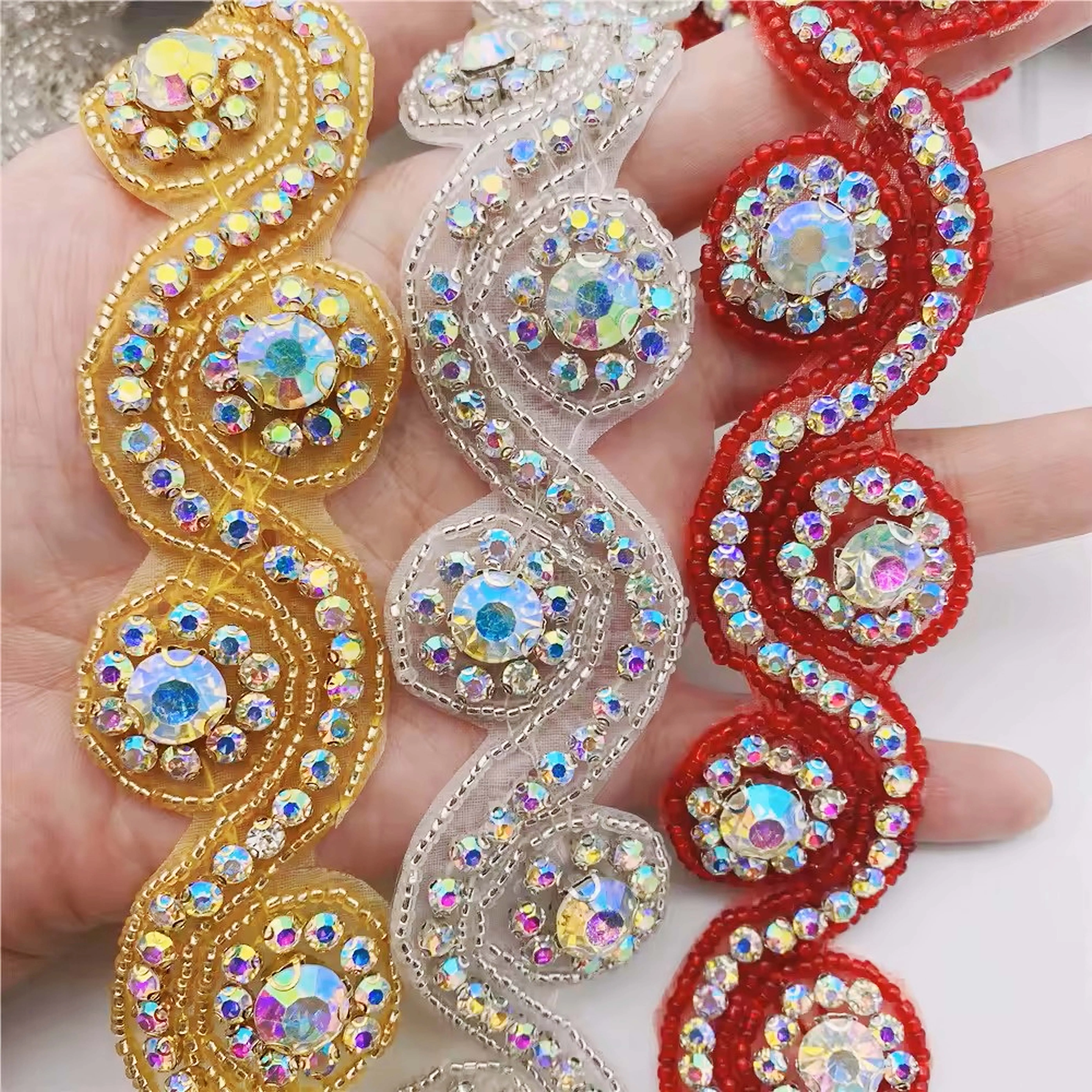 rhinestone beads for dresses Shop Lana Rhinestones Bodice Applique  KikiTextiles