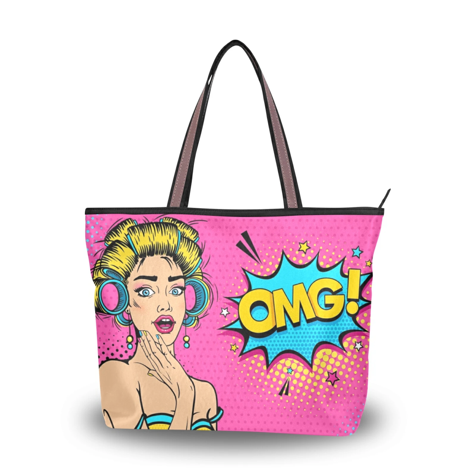 アート・デザイン・音楽 Shopping Bag Ladies Ann Marie Rousseau Shop Our Custom Artist Girl Print Shopping Bag - All Seasons
