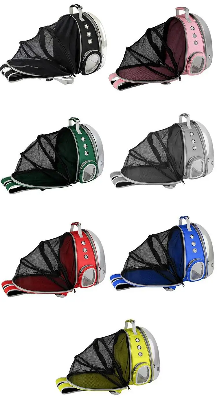 product hot sale portable back expandable cat carrier backpack for cats small puppy cat bubble shape backpack space capsule bag-53