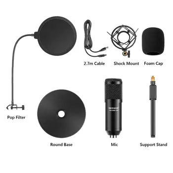 Neewer USB Microphone Kit-Plug&Play Cardioid PC Condenser Mic,Pop Filter, Shock Mount for Computer, YouTube/Gaming Recording detail image