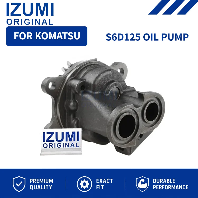 IZUMI ORIGINAL S6D125 6151-51-1005 6206-51-1201 6251-51-1001 Oil Pump for Komatsu Excavators Bulldozers Loaders Dump Trucks
