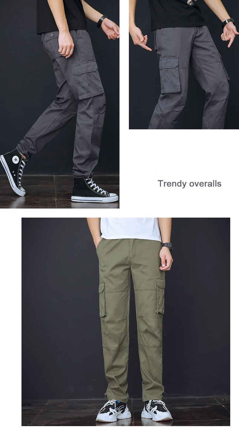 Autumn Korean Trend Straight Tube Trousers Large Size Men Casual Spring  Pants | eBay