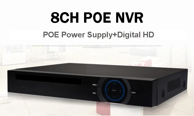 8CH 1080P 48V POE NVR CCTV Security Surveillance Monitoring Host Network Video Recorder