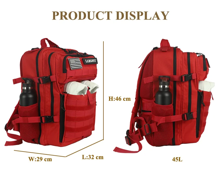 900d Custom Survival 3p Gym Casual Sports Backpack Travel Military