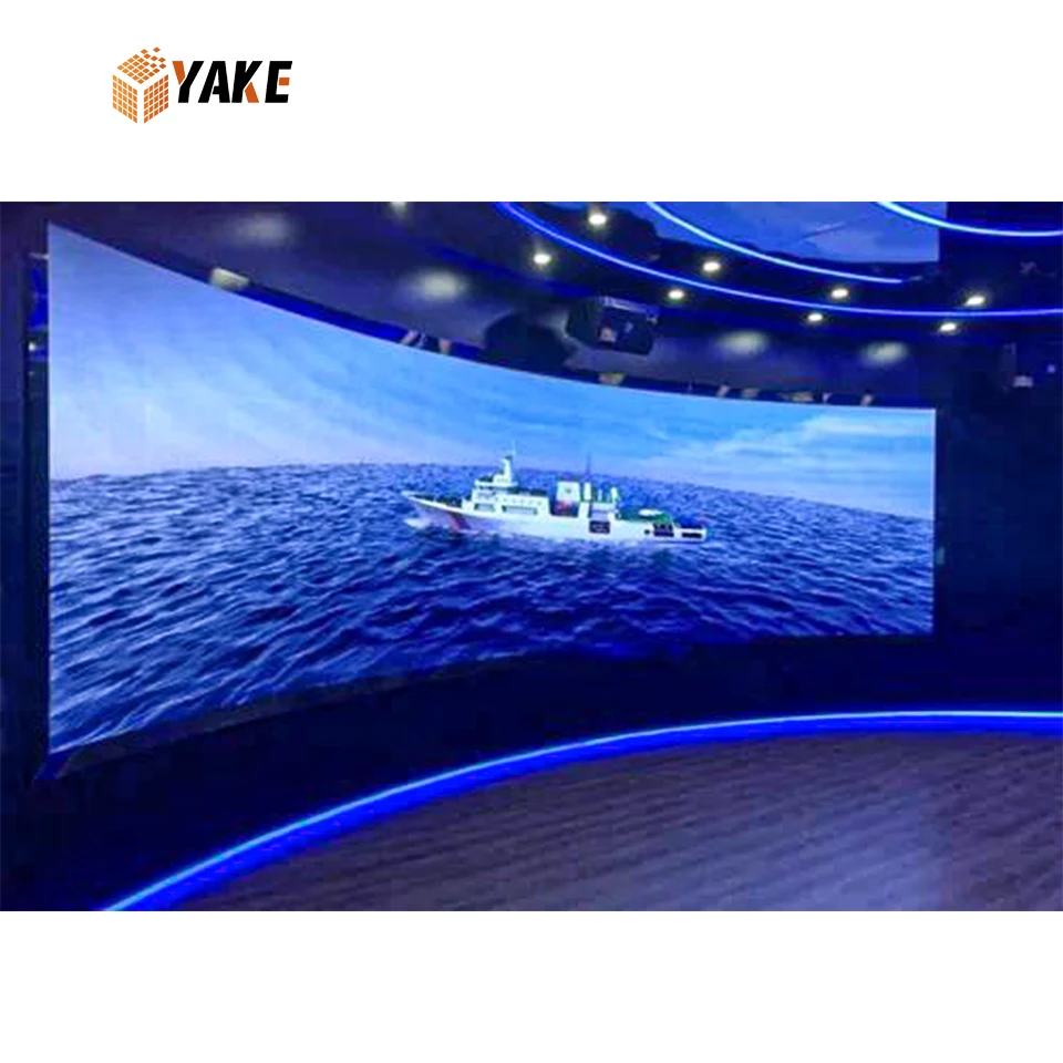 Yake 3D Stage Curved LED Display Screen P3.91/P4.81 Video Processor 500x500mm for Wedding Restaurant Show