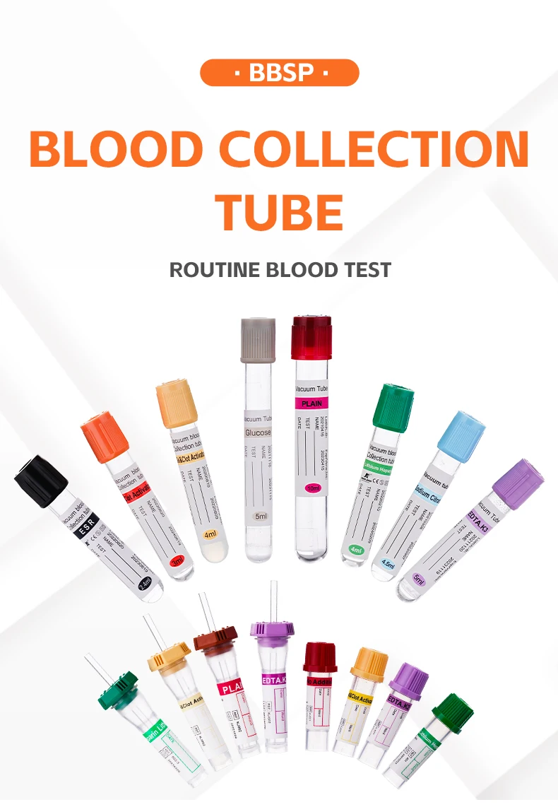 Bbsp Medical Disposable Blood Collection Tube Edtak2/k3 Collection