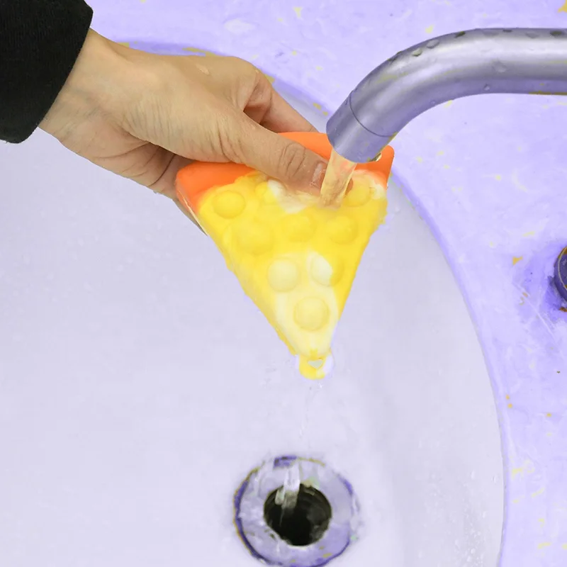 Силиконовая пузырьковая игрушка-антистресс для пиццы C сенсорные игрушки-непоседы детей и взрослых снятие стресса силиконовая сжимаемая игрушка