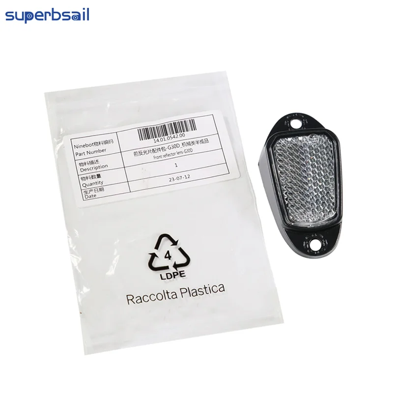 Superbsail Original Road Automatic Warning Front Reflector For Ninebot Max G2 Electric Scooter Reflective Lens Spare Parts New factory