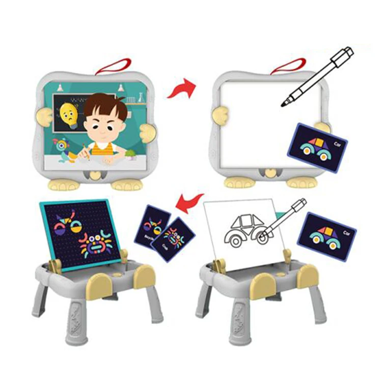 Hot Selling 2 in 1 Transport Puzzle Board Early Education Machine Drawing Board Toy