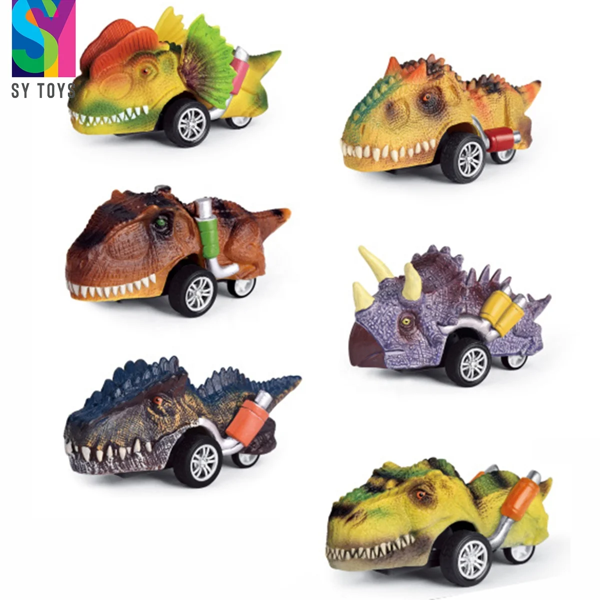 Acheter Paquet de 6 jouets de dinosaures, voitures à tirer, jouets