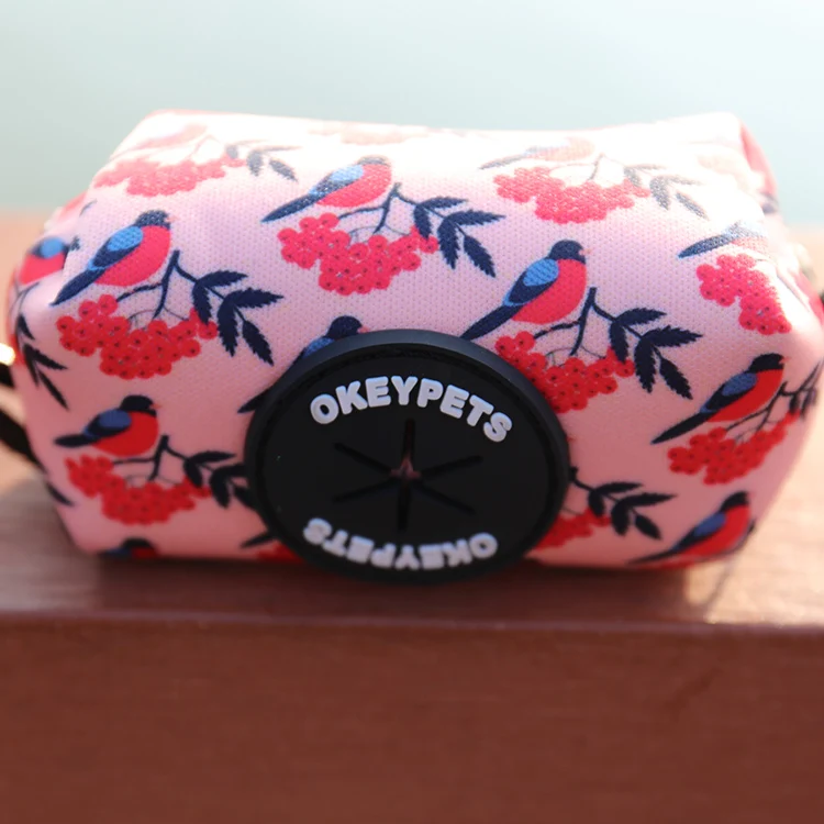 Pet Walking Accessory Custom Dog Poo Bag Holder Neoprene Wholesale Pet