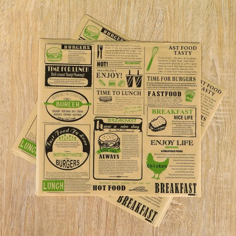 Wrapping with Tissue Paper, Bees Wax Paper, Newsprint Parchment Paper