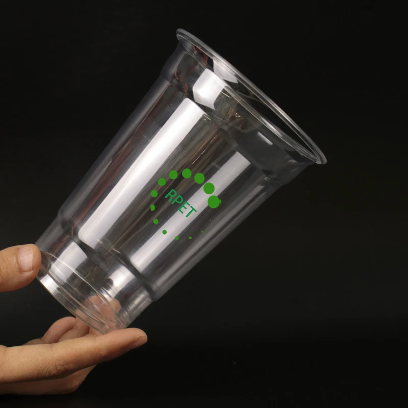 Clear Plastic Disposable Plastic Cups For Iced Coffee Bubble Boba Milk