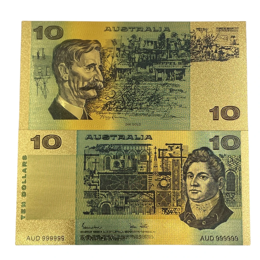 非货币收藏澳大利亚澳元1 2 5 10 20 50 100塑料金箔电镀钞票| Alibaba.com