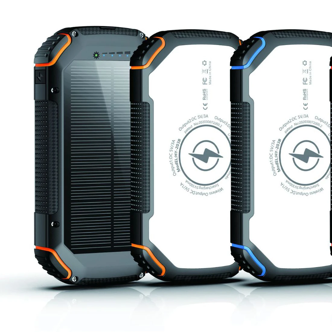 New 18W Quick Charger Solar Panel Solar Power Bank 20000mah Waterproof  Wireless Charging Solar Charger Power Bank