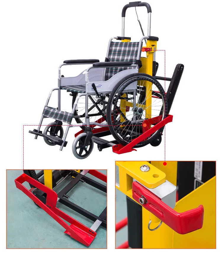 product 2024 hot sales foldable and portable steel electric stair climbing wheelchair for disabled rehabilitation equipment-50