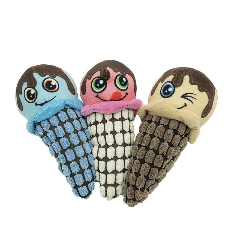 Мультяшная милая форма мороженого для домашних животных плюшевая игрушка собака жевательная игрушка для щенка